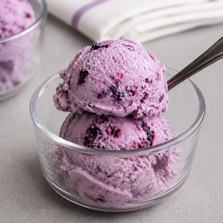 Blueberry Ice Cream – Creamy, Fruity, and Naturally Purple